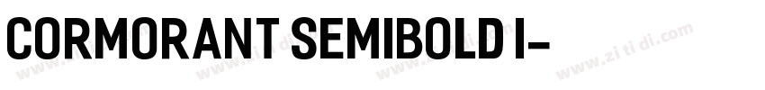 Cormorant SemiBold I字体转换
